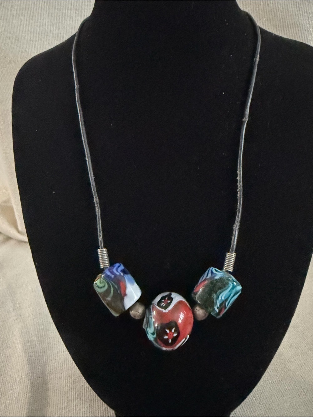 Handcrafted Multicolor Glass Bead Necklace - Women Jewelry